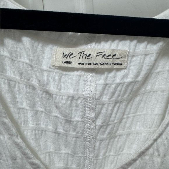 Free People We The Free Flower Power White Boho Top - Picture 4 of 7
